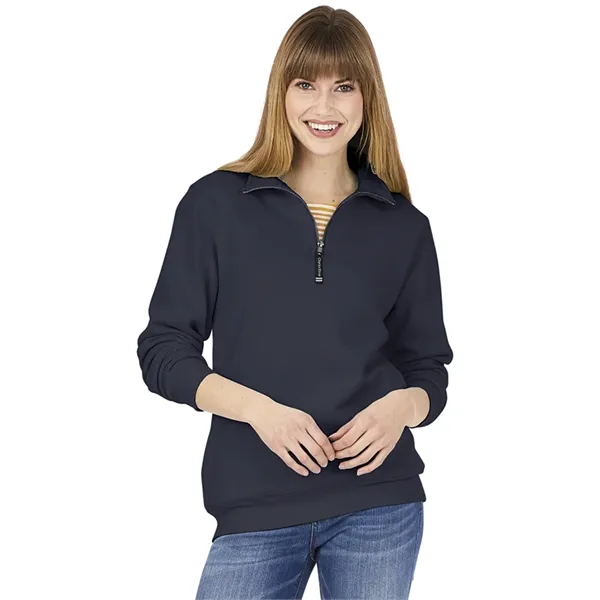 Quarter zip sweatshirt with side pockets and relaxed fit.... from ASI 44620 Charles River Apparel