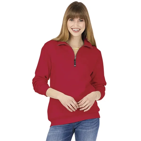Quarter zip sweatshirt with side pockets and relaxed fit.... from ASI 44620 Charles River Apparel