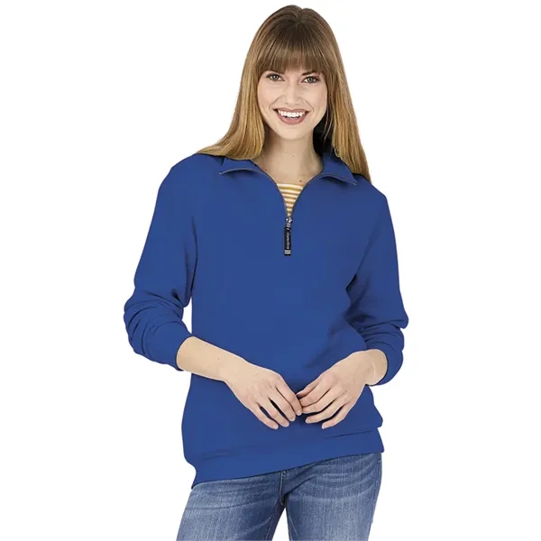 Quarter zip sweatshirt with side pockets and relaxed fit.... from ASI 44620 Charles River Apparel