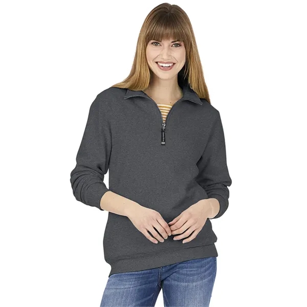 Quarter zip sweatshirt with side pockets and relaxed fit.... from ASI 44620 Charles River Apparel