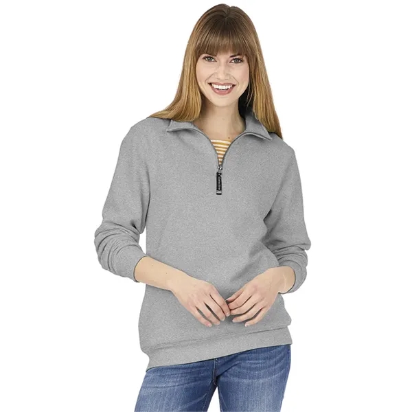 Quarter zip sweatshirt with side pockets and relaxed fit.... from ASI 44620 Charles River Apparel