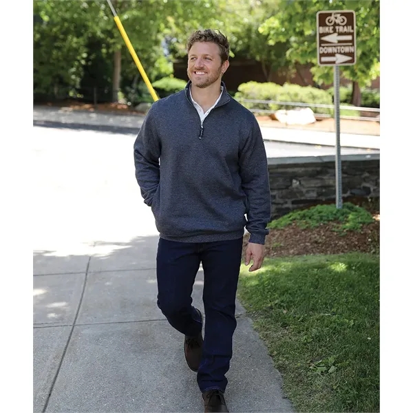 Quarter zip sweatshirt with side pockets and relaxed fit.... from ASI 44620 Charles River Apparel