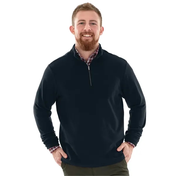 Men's microfleece pullover with a quarter zip design and a rubberized... from ASI 44620 Charles River Apparel