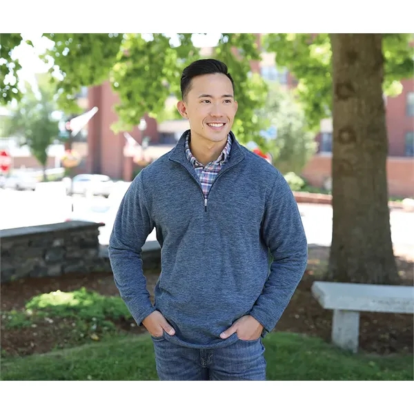 Men's microfleece pullover with a quarter zip design and a rubberized... from ASI 44620 Charles River Apparel