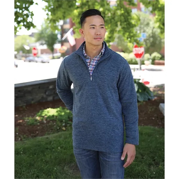 Men's microfleece pullover with a quarter zip design and a rubberized... from ASI 44620 Charles River Apparel