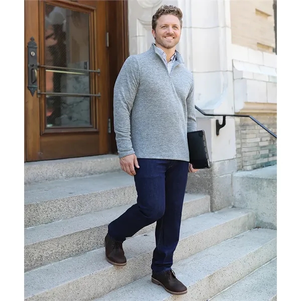 Men's microfleece pullover with a quarter zip design and a rubberized... from ASI 44620 Charles River Apparel