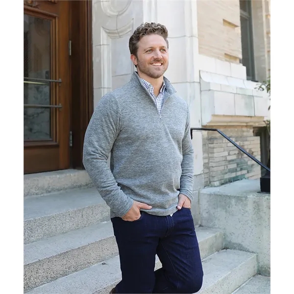 Men's microfleece pullover with a quarter zip design and a rubberized... from ASI 44620 Charles River Apparel