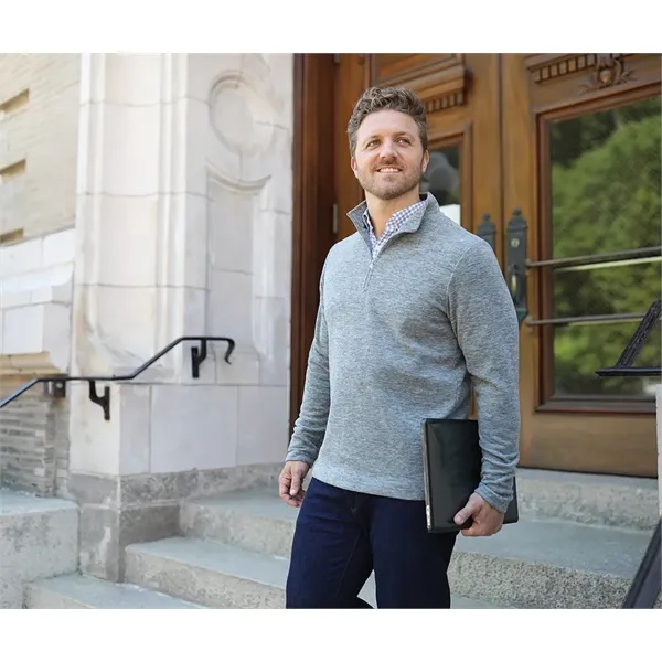 Men's microfleece pullover with a quarter zip design and a rubberized... from ASI 44620 Charles River Apparel