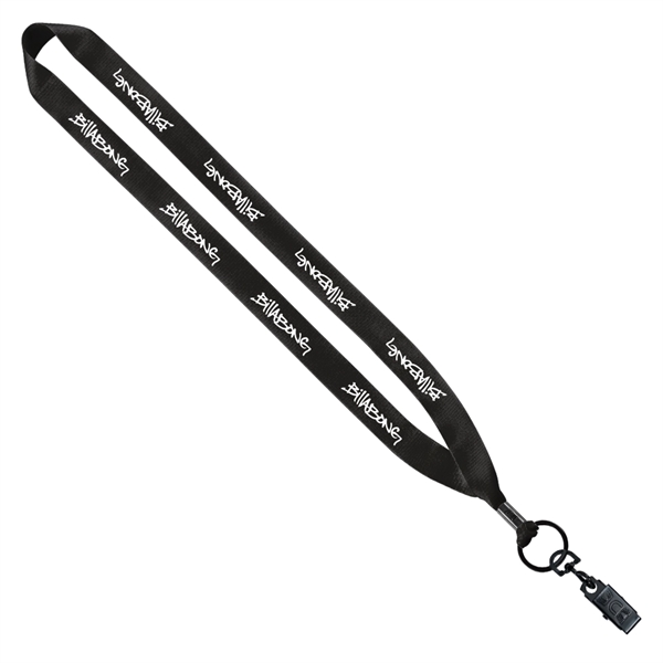 16" x 3/4" economy polyester lanyard with metal crimp and metal... from ASI 88060 Snugz/USA Inc / SnugZ USA®