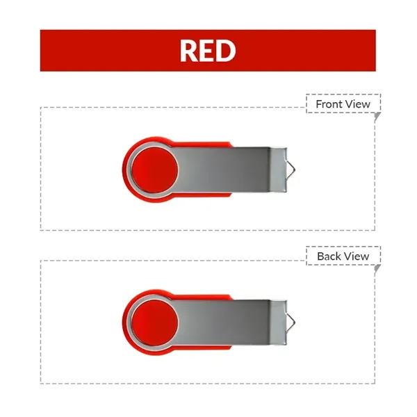 Colorful, plastic and metal USB flash drive with a swivel design... from ASI 37218 Athena Promo (tm)