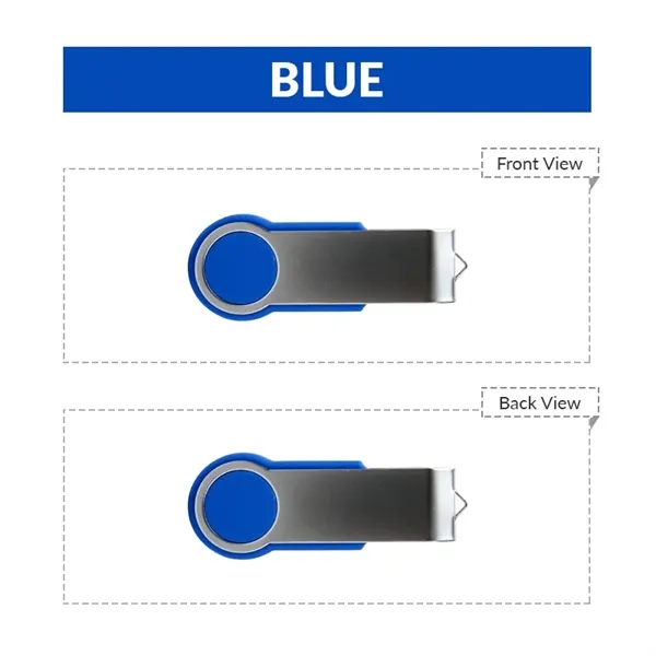 Colorful, plastic and metal USB flash drive with a swivel design... from ASI 37218 Athena Promo (tm)