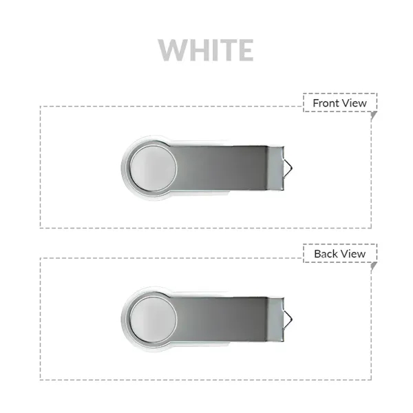 Colorful, plastic and metal USB flash drive with a swivel design... from ASI 37218 Athena Promo (tm)