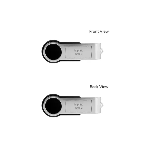 Colorful, plastic and metal USB flash drive with a swivel design... from ASI 37218 Athena Promo (tm)
