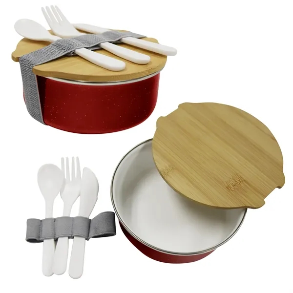 Campfire circle bento box for storing food for later consumption.... from ASI 61125 Hit Promotional Products / Hit®