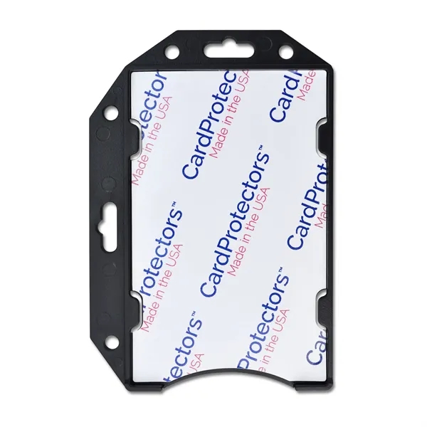 Rigid plastic badge holder shields ID card from data skimming. Fits... from ASI 79898 Promovision / PROMOVISION