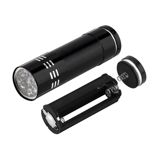 Extra Bright Aluminum 9 LED Flashlight... from ASI 74741 NVS Promo Designs, Inc. / NVS Promo