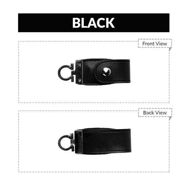 Leather USB Flash Drive, USB 2.0, with keychain attachment and a... from ASI 37218 Athena Promo (tm)