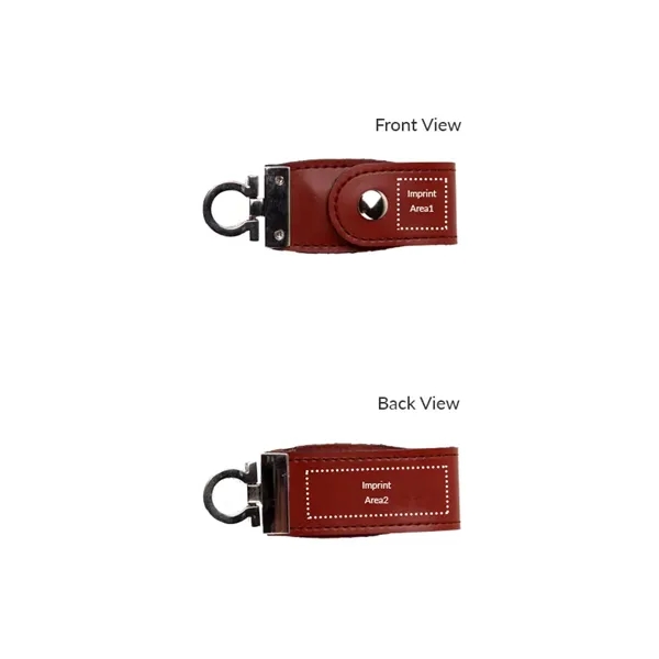 Leather USB Flash Drive, USB 2.0, with keychain attachment and a... from ASI 37218 Athena Promo (tm)