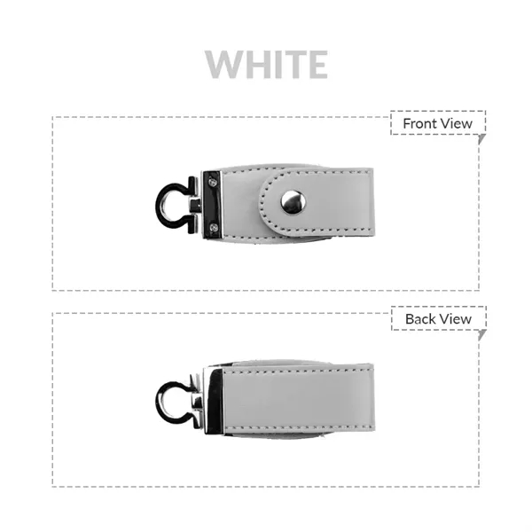 Leather USB Flash Drive, USB 2.0, with keychain attachment and a... from ASI 37218 Athena Promo (tm)