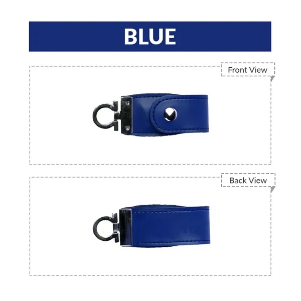Leather USB Flash Drive, USB 2.0, with keychain attachment and a... from ASI 37218 Athena Promo (tm)