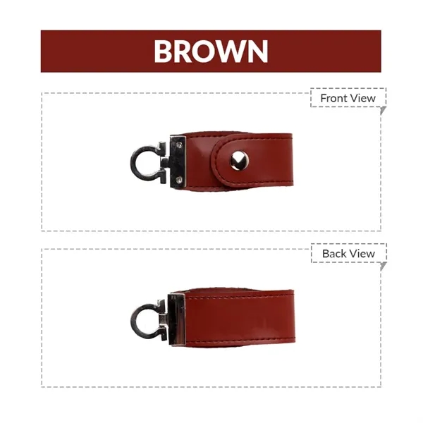 Leather USB Flash Drive, USB 2.0, with keychain attachment and a... from ASI 37218 Athena Promo (tm)