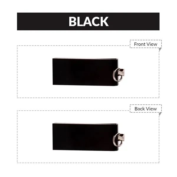 Metal, rectangular, mini swivel USB 2.0 flash drive available in capacities... from ASI 37218 Athena Promo (tm)