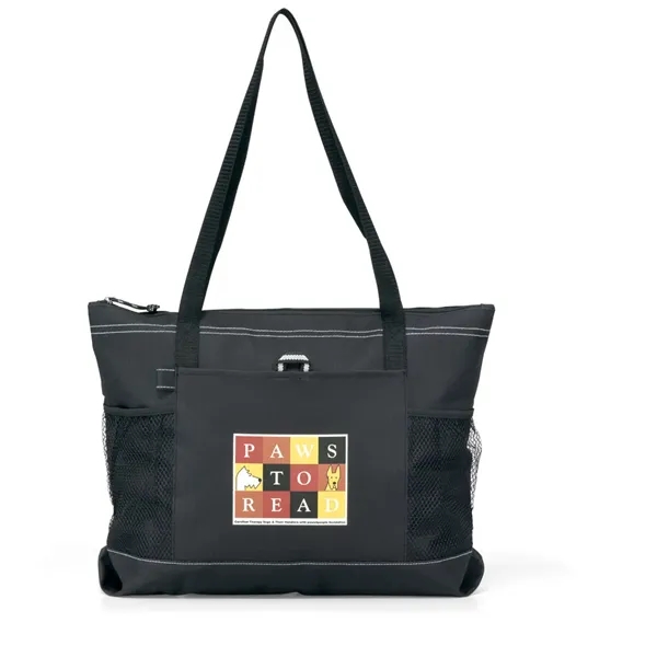 Zippered tote bag with mesh pockets and 29.5" shoulder straps.... from ASI 56070 Gemline / Gemline®