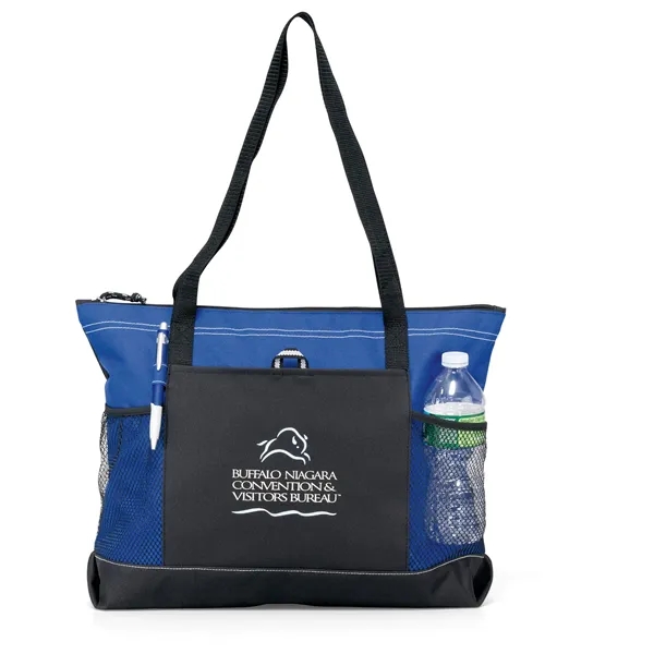 Zippered tote bag with mesh pockets and 29.5" shoulder straps.... from ASI 56070 Gemline / Gemline®