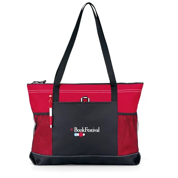 Zippered tote bag with mesh pockets and 29.5" shoulder straps.... from ASI 56070 Gemline / Gemline®