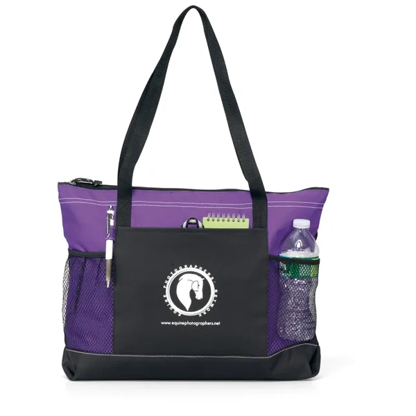 Zippered tote bag with mesh pockets and 29.5" shoulder straps.... from ASI 56070 Gemline / Gemline®