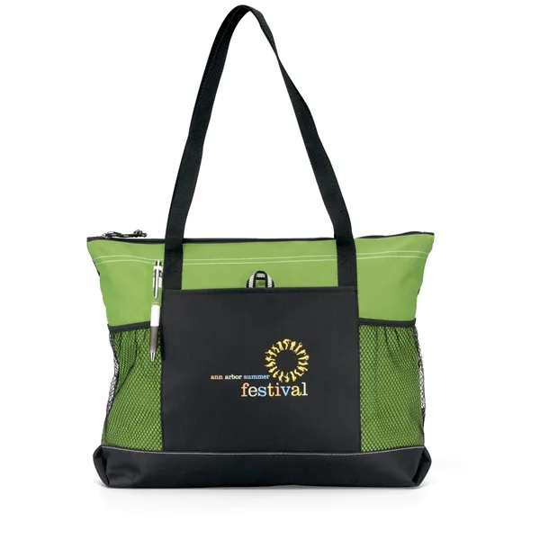 Zippered tote bag with mesh pockets and 29.5" shoulder straps.... from ASI 56070 Gemline / Gemline®
