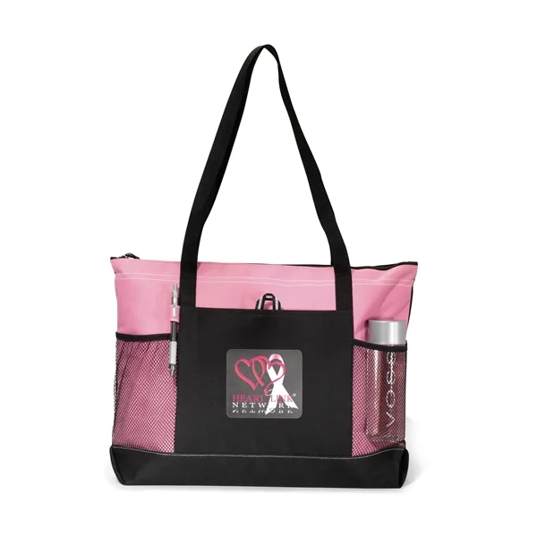 Zippered tote bag with mesh pockets and 29.5" shoulder straps.... from ASI 56070 Gemline / Gemline®