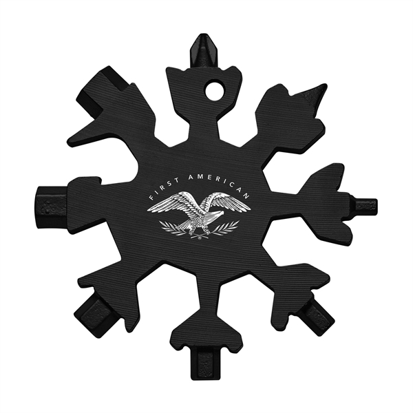 17 tools in one uniquely-shaped keychain device. The snowflake design allows... from ASI 46170 Compass Industries Inc