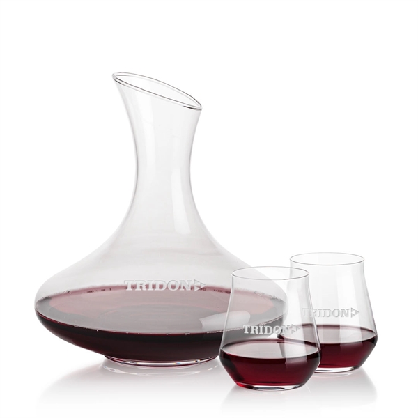 The large 50oz capacity Lead-Free Crystalline Innisfil Carafe is paired with... from ASI 84592 St Regis Group
