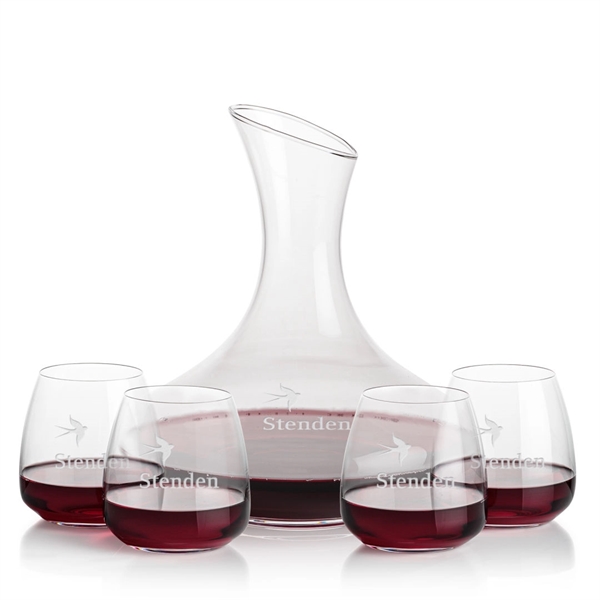 The large 50oz capacity Lead-Free Crystalline Innisfil Carafe is paired with... from ASI 84592 St Regis Group