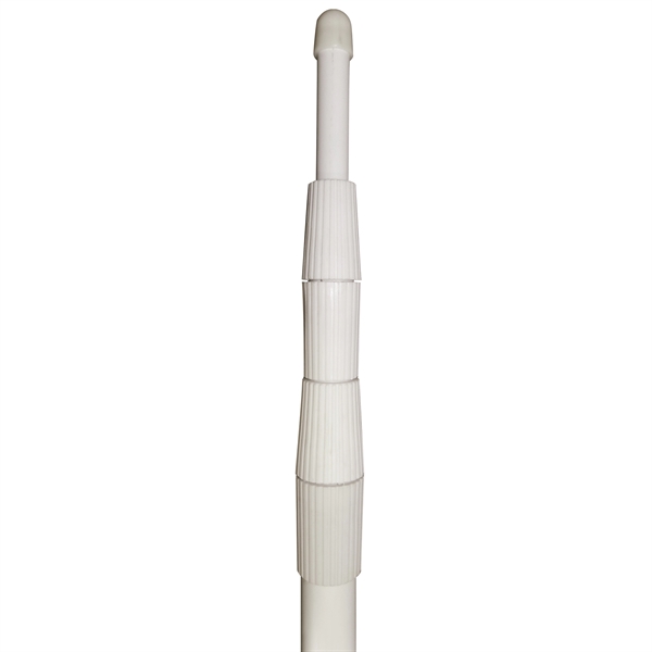 One piece telescoping white fiberglass pole with ground sleeve, 15'.... from ASI 80228 Quinn