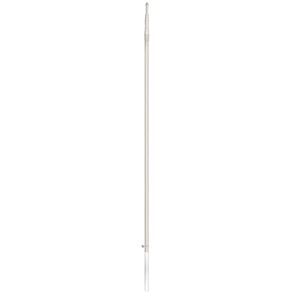 One piece telescoping white fiberglass pole with ground sleeve, 15'.... from ASI 80228 Quinn
