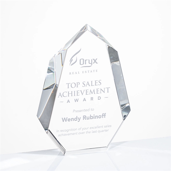 The multifaceted interchanging bevels of the Optical Norwood Award... from ASI 84592 St Regis Group / St Regis