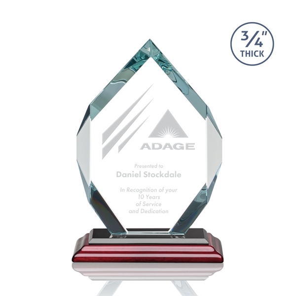 Starfire diamond shape award on a rosewood Albion™ base.... from ASI 84592 St Regis Group / St Regis