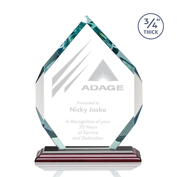 Starfire diamond shape award on a rosewood Albion™ base.... from ASI 84592 St Regis Group / St Regis