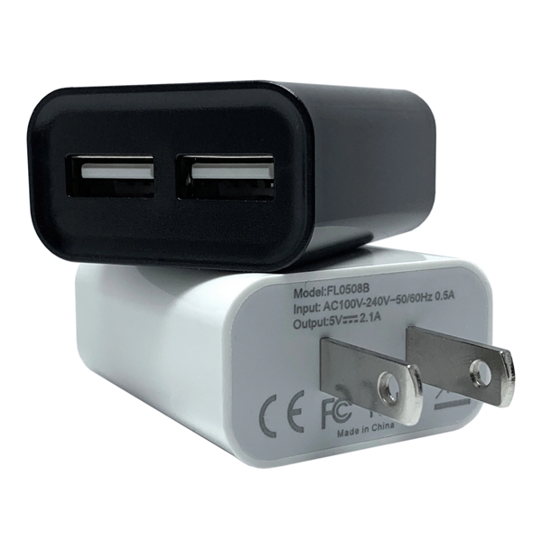 Charging block with 2 USB ports; Great value; Individually packaged... from ASI 62124 iClick, Inc. / iClick®