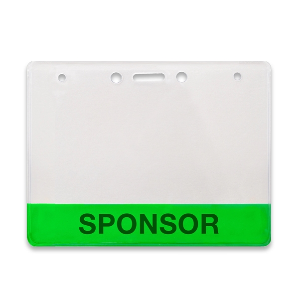 These unique vinyl badge holders feature a transparent color bar across... from ASI 79898 Promovision / PROMOVISION