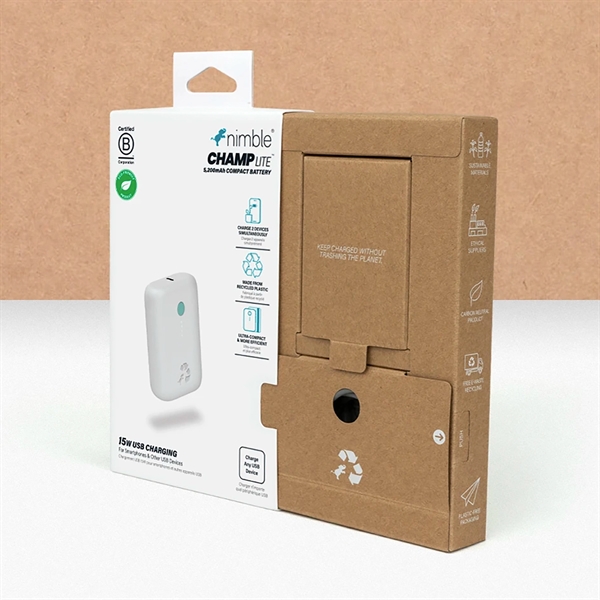 3" x 2.2" x 0.99" Nimble Champ Lite ABS plastic 5200mAh... from ASI 61005 Hirsch Gift Inc