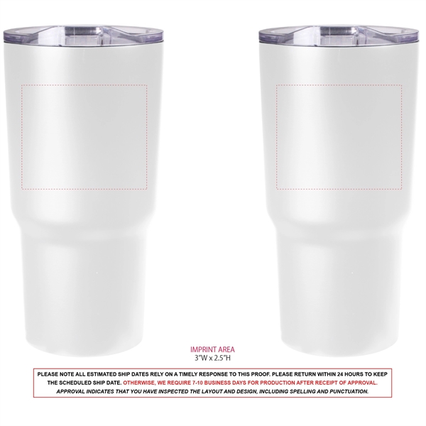 30 oz. VisionPro double-wall, stainless steel, vacuum-insulated tumbler... from ASI 80060 VisionUSA