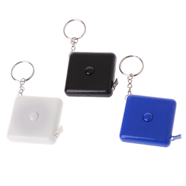 Plastic keychain with 60-inch soft retractable measuring tape  in 1.5... from ASI 37218 Athena Promo (tm)