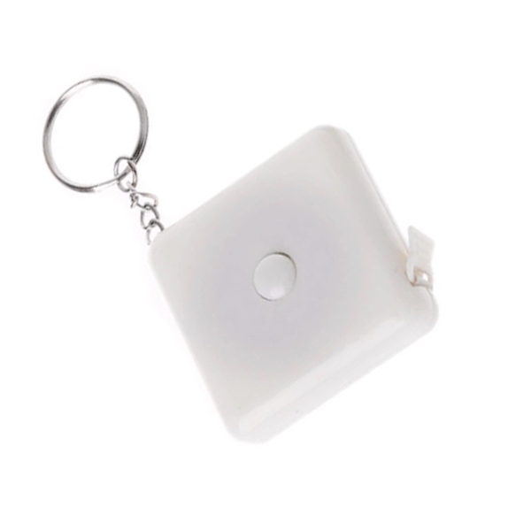 Plastic keychain with 60-inch soft retractable measuring tape  in 1.5... from ASI 37218 Athena Promo (tm)