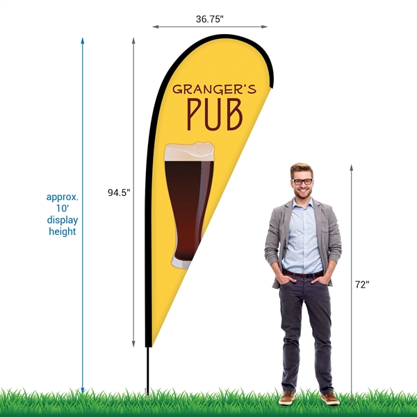 8' Single Reverse Portable Teardrop Banner with Hardware Set. ACTUAL DISPLAY... from ASI 80228 Quinn