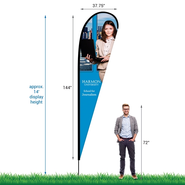 12' Double Sided Portable Teardrop Banner with Hardware Set. ACTUAL DISPLAY... from ASI 80228 Quinn