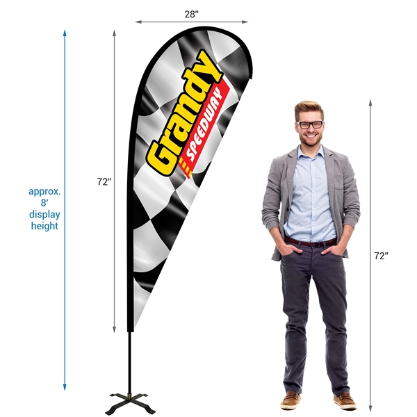 6' Portable Single Reverse Teardrop Kit with Cross Base. ACTUAL DISPLAY... from ASI 80228 Quinn