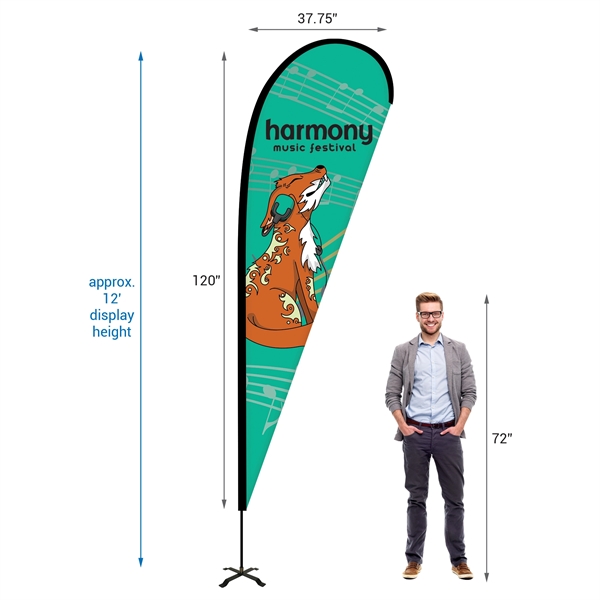 10' Portable Single Reverse Teardrop Kit with Cross Base. ACTUAL DISPLAY... from ASI 80228 Quinn